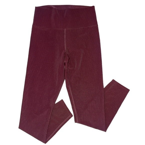 Beach Riot Ayla Legging Glitter Bitter Chocolate ribbed women’s size large - Picture 4 of 10